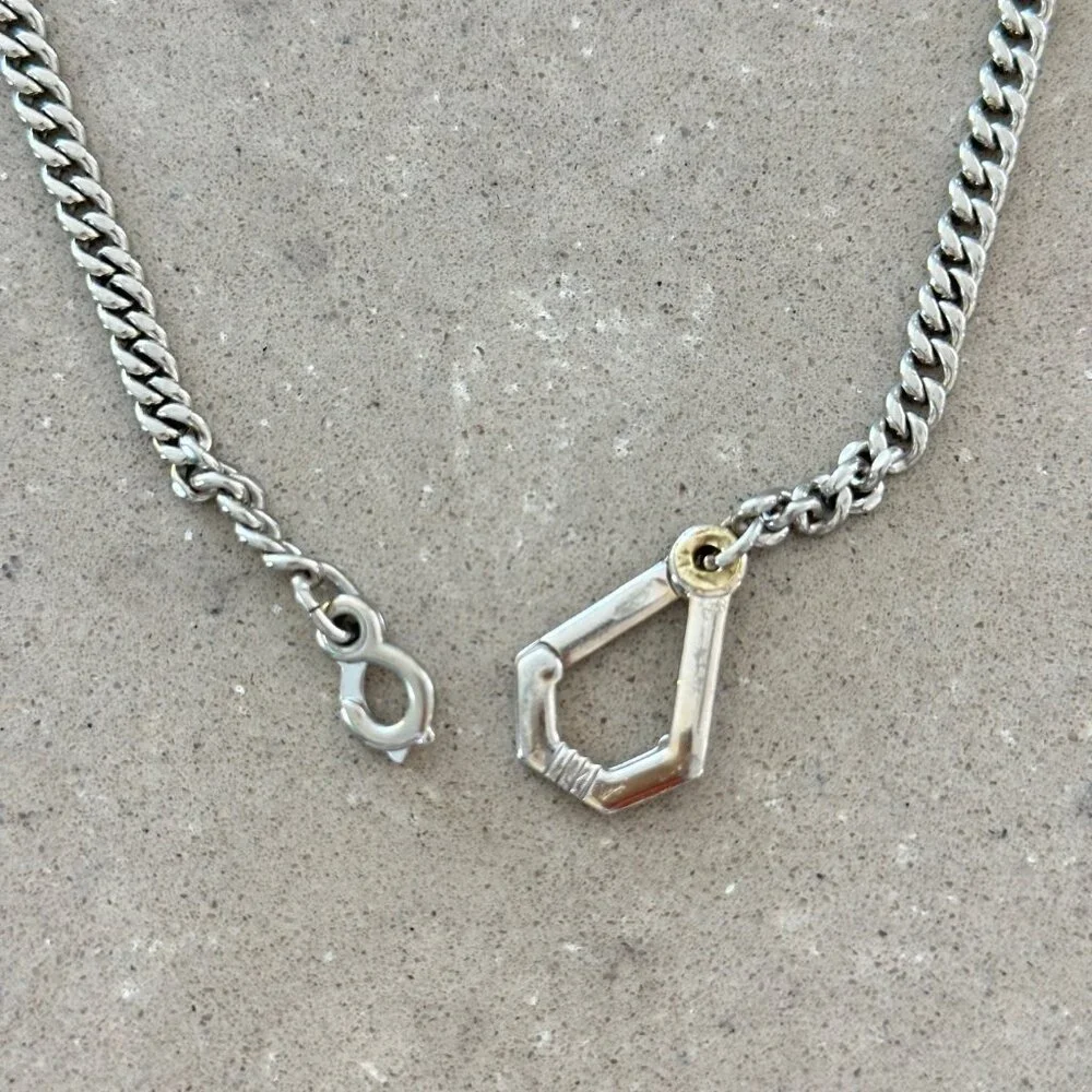 Vintage Kreisler Silver Curb Watch Chain